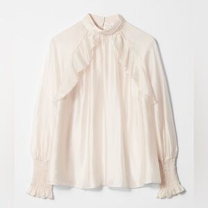 & Other Stories Cream Ruffle Blouse